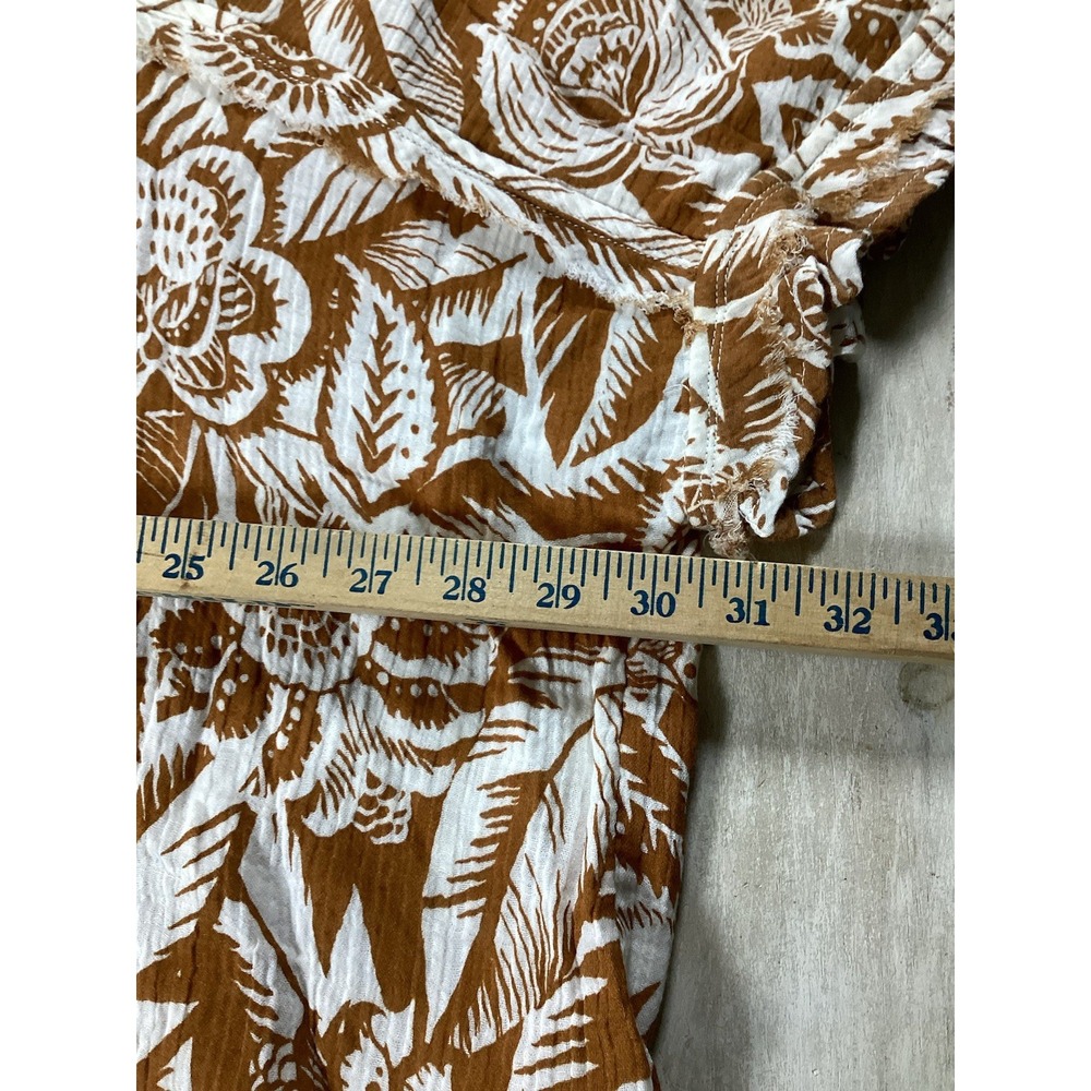 New With Tags Golden Floral Shirt 100% Cotton Women's 4x Boho Hippie - Picture 7 of 8